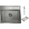 Кухонная мойка GRANULA KITCHEN SPACE KS-6051 сталь матовая 6051 CTAL MATOBAYA