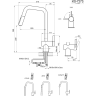 Смеситель GRANULA KS-7273 Черный матовый PF7273-D1.Black